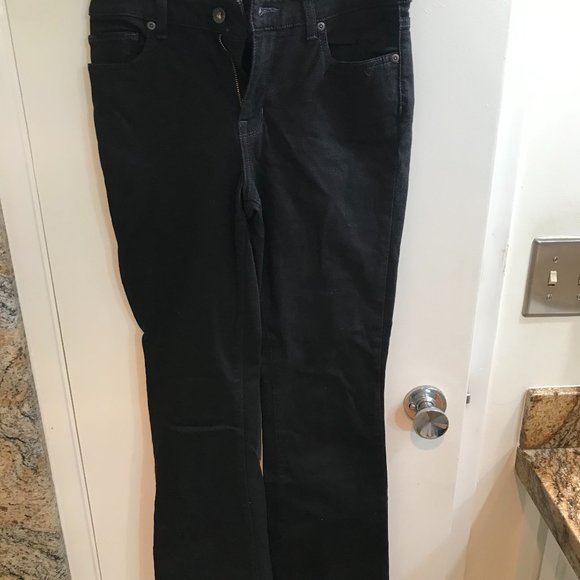 llbean jet black modern bootcut jeans. size 4MT - Picture 3 of 5